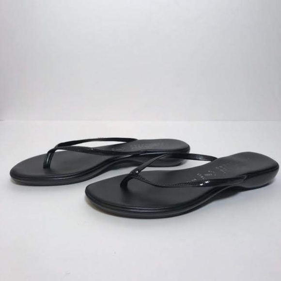 italian shoemakers black thong sandals